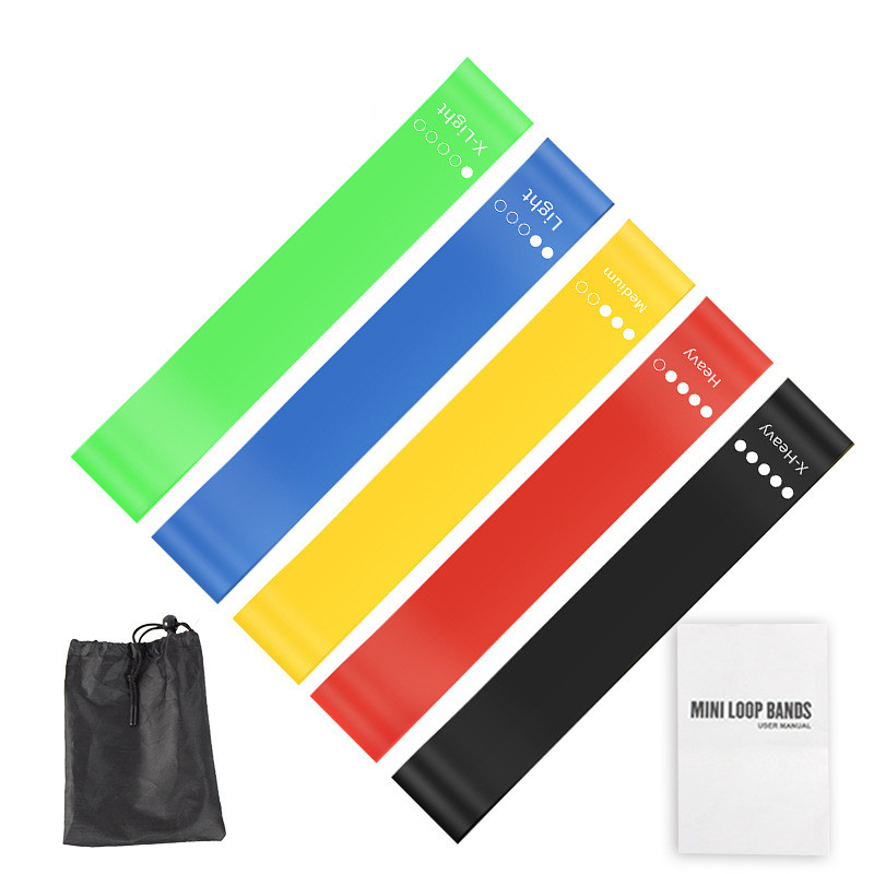 Yoga Fitness Resistance Band - مجموعة من 5 أربطة مقاومة من