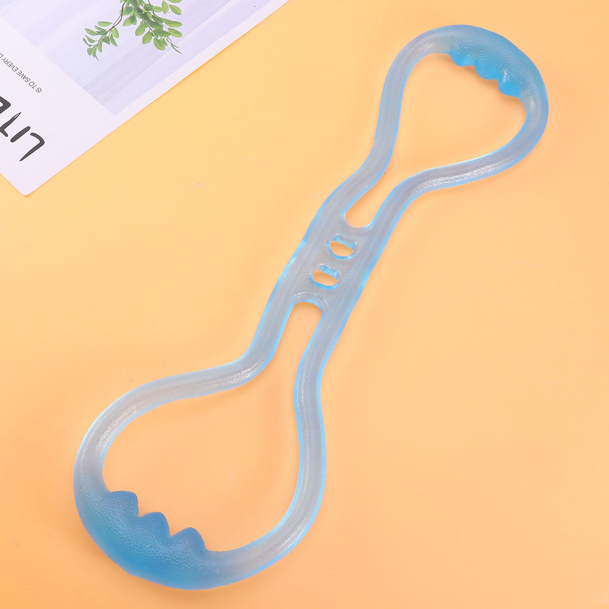 حبل سيليكون أزرق على شكل رقم 8 - مراجعة Yoga Fitness Resistance Band وسعره